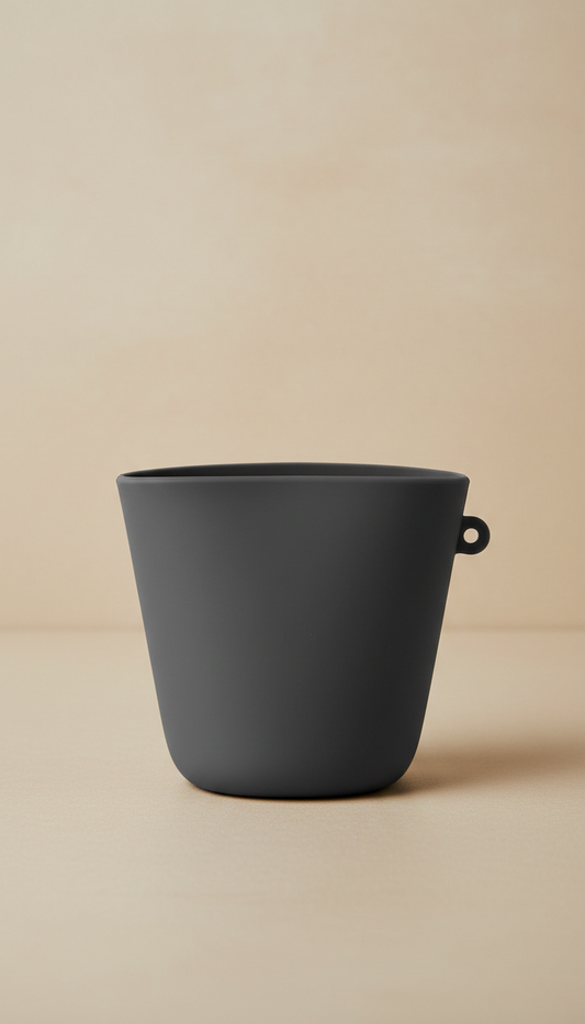 Silicone treat pouch in deep charcoal